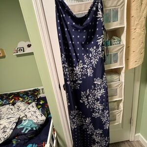 Sincerely Jules Blue and White Patterned Dress
